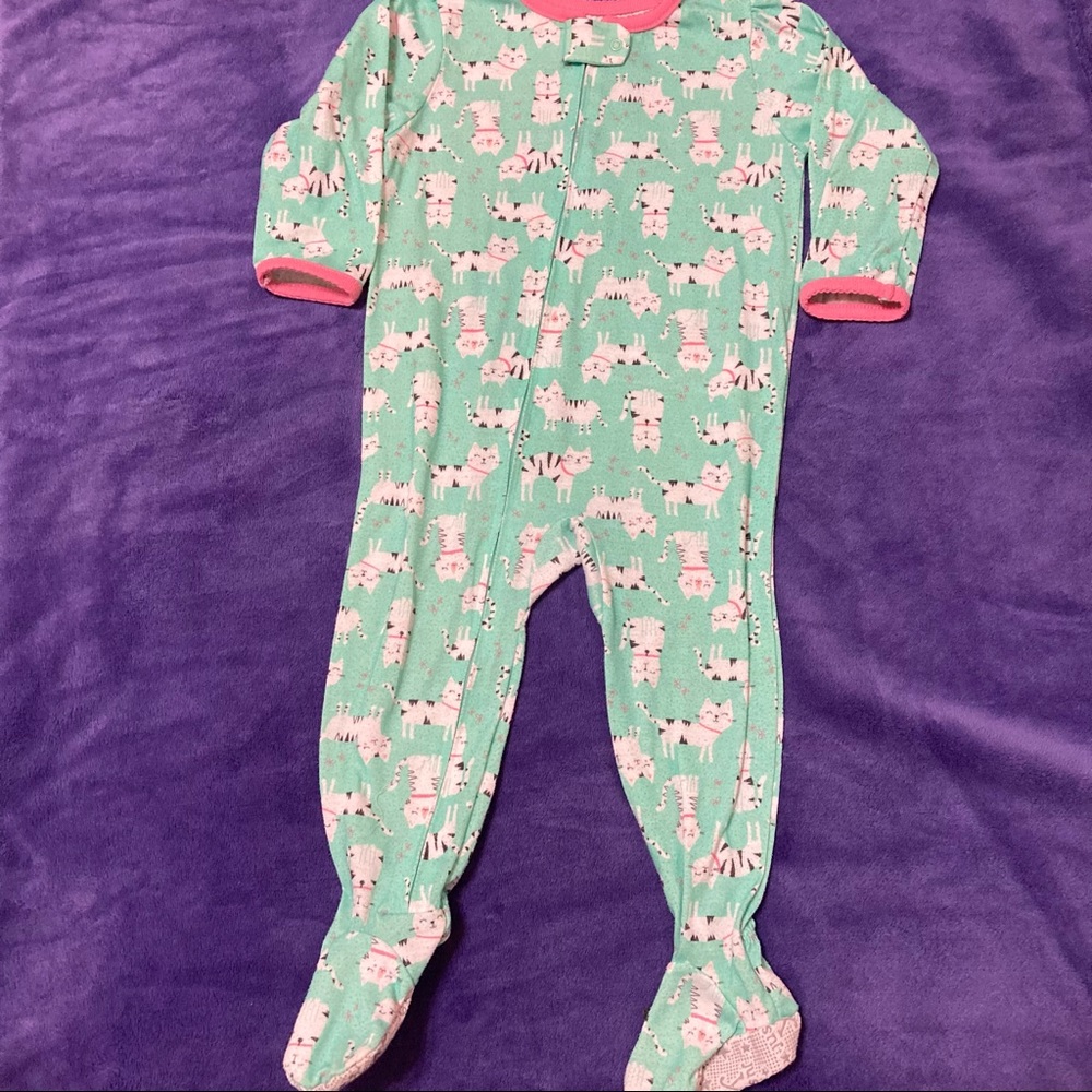 ❤️ (3/$15) Sz 18M Carter’s Cat Footie Sleeper PJs
